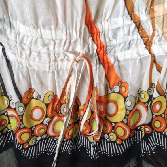 LAPIS-Silk Off the Shoulder Drop Tie Waist Top - Picture 9 of 12